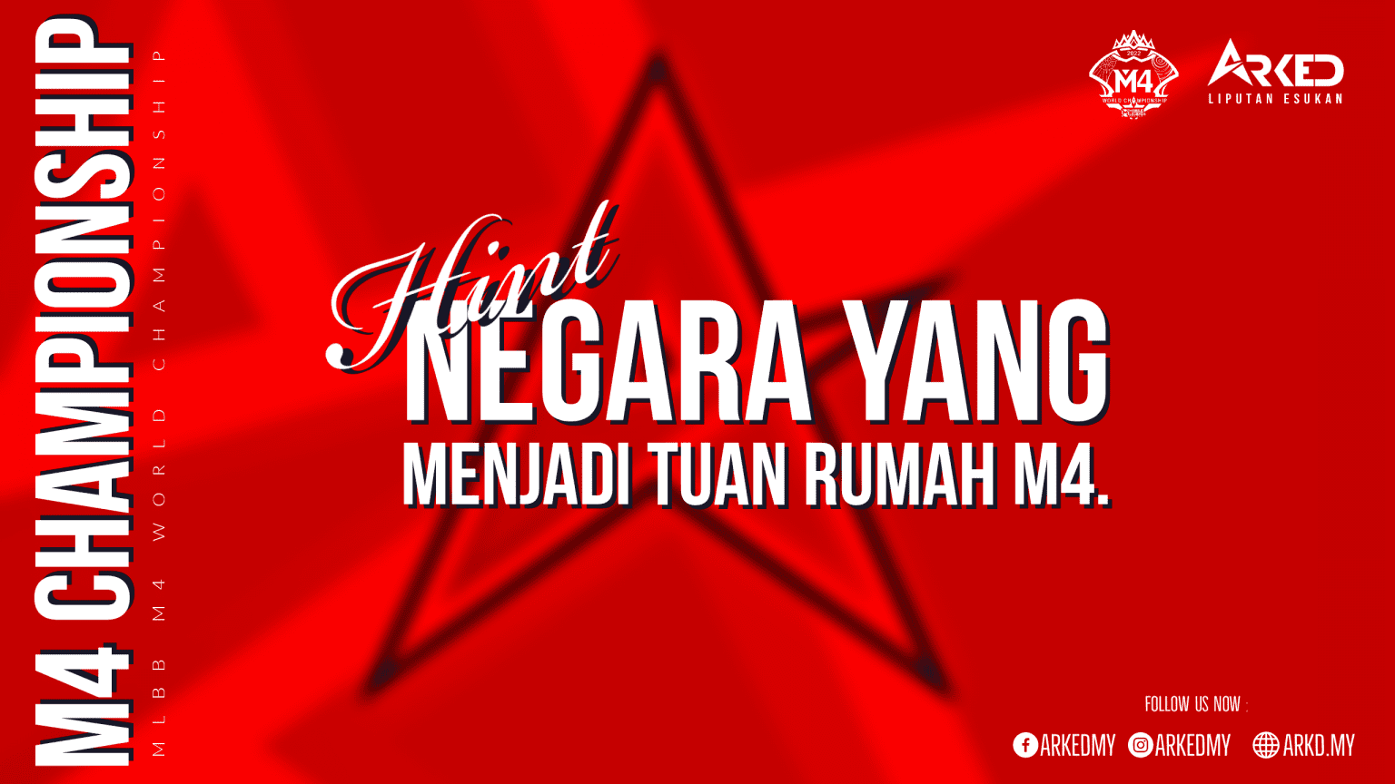 Jangkaan Lokasi M4 World Championship Yang Akan Berlangsung Awal 2023