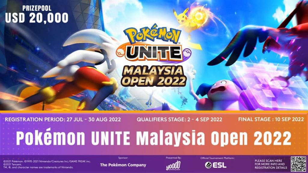 Pendaftaran Kejohanan Pokemon Unite Terbuka Malaysia 2022 Dibuka